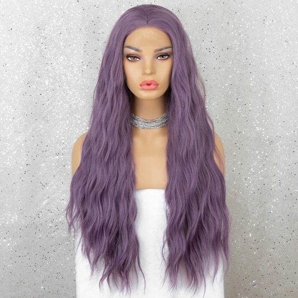 💫 24” PURPLE WAVY LACE FRONT WIG *NEW*